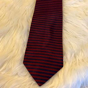 Brooks Brother blue & red stripped 100% silk tie